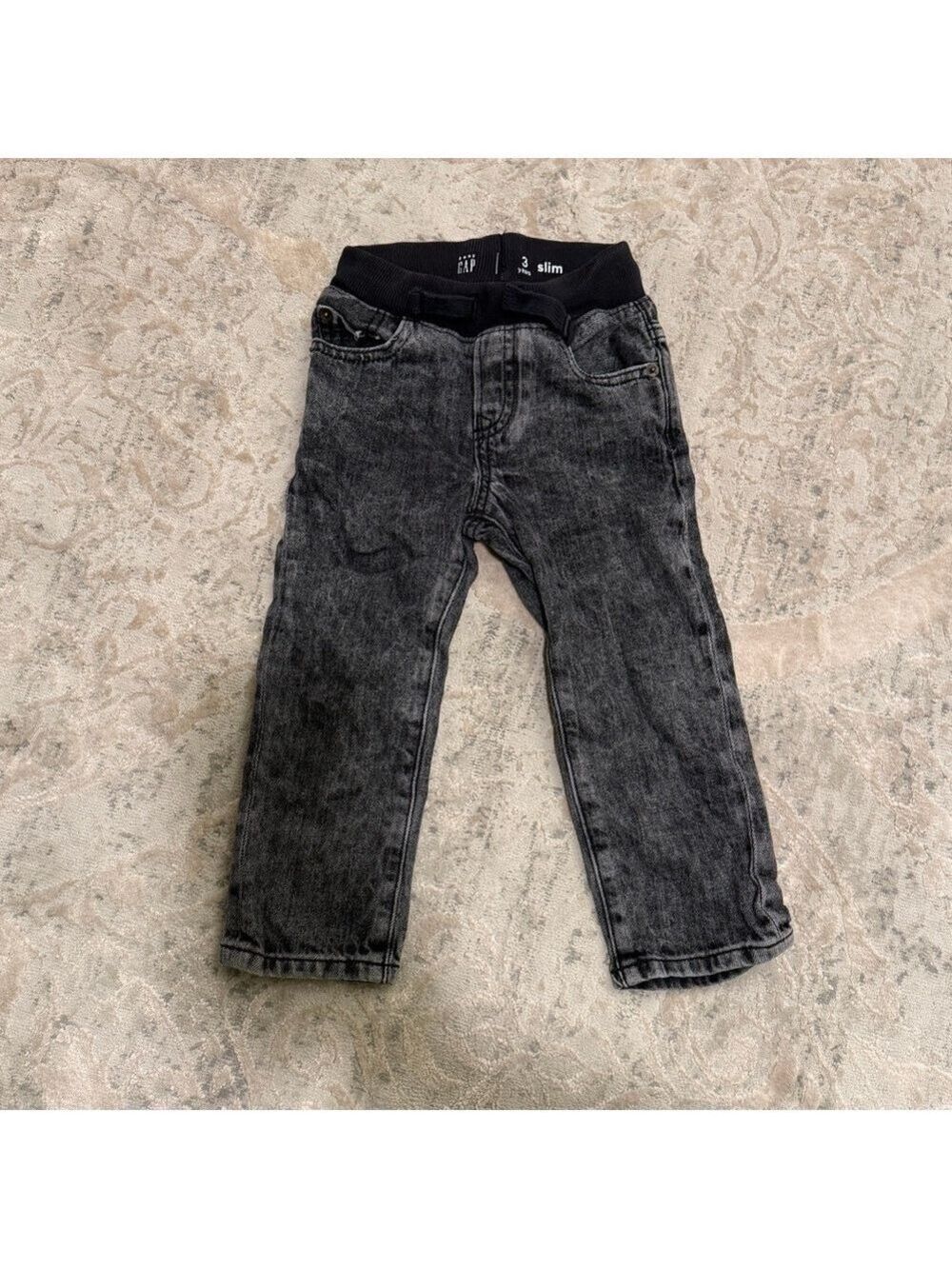 GAP Kids Black Washed Jeans - 3 Slim - Picture 2 of 7
